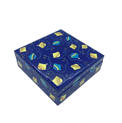 

The Crazy Me The crazy me kites wooden jewllerry box (hand painted) Jewellery Box Vanity Box(Blue)