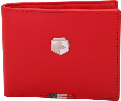 

Wocket Men Red Genuine Leather Wallet(3 Card Slots)