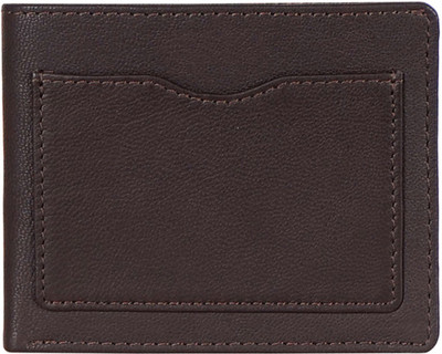 

Justanned Men Brown Genuine Leather Wallet(6 Card Slots)