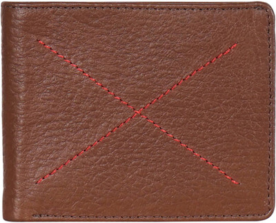 

Justanned Men Tan Genuine Leather Wallet(4 Card Slots)