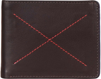

Justanned Men Brown Genuine Leather Wallet(4 Card Slots)