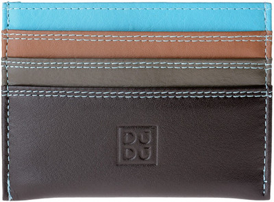 

Dudu Men Casual Brown Genuine Leather Card Holder(6 Card Slots), Dark brown