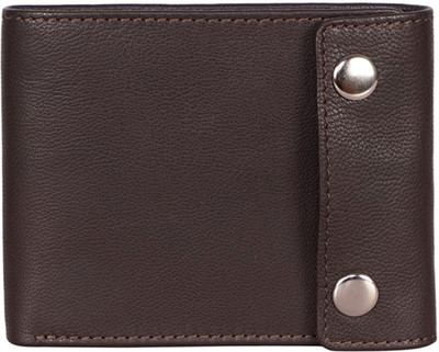 

Justanned Men Brown Genuine Leather Wallet(7 Card Slots)