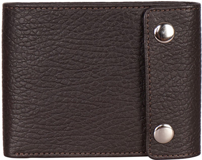 

Justanned Men Brown Genuine Leather Wallet(7 Card Slots)