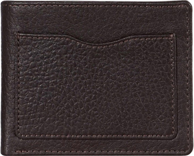 

Justanned Men Brown Genuine Leather Wallet(6 Card Slots)