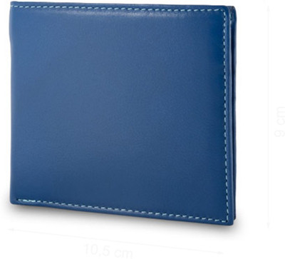 Dudu Men Blue Genuine Leather Wallet(9 Card Slots)