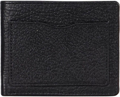 

Justanned Men Black Genuine Leather Wallet(6 Card Slots)