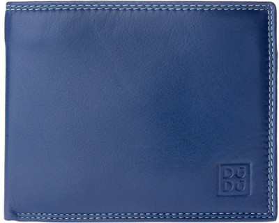 

Dudu Men Blue Genuine Leather Wallet(4 Card Slots)