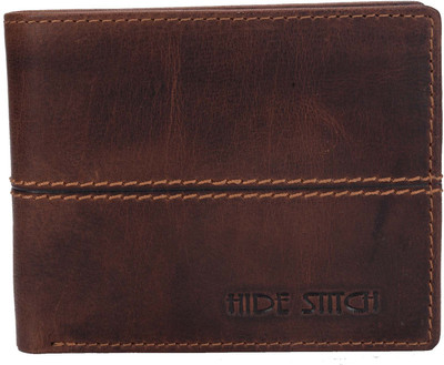 

Hidestitch Men Brown Genuine Leather Wallet(9 Card Slots), Brown-06
