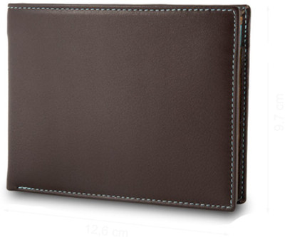 

Dudu Men Brown Genuine Leather Wallet(8 Card Slots), Dark brown