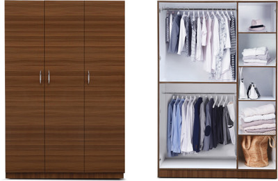 

Auspicious Home Hayman Engineered Wood 3 Door Wardrobe(Finish Color - Teak & White)