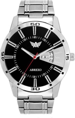 Abrexo Abx 1157-BK-SLV Analog Watch  - For Men   Watches  (Abrexo)