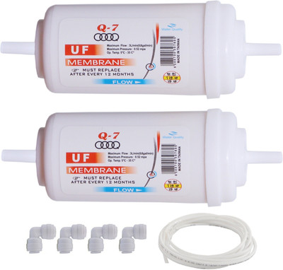 

BalRama Q-7 UF Membrane Ultra Filtration Sediment Filter 2pc with Pipe Tube Elbow Connectors for RO UV UF Water Purifiers Services Solid Filter Cartridge(0, Pack of 7)