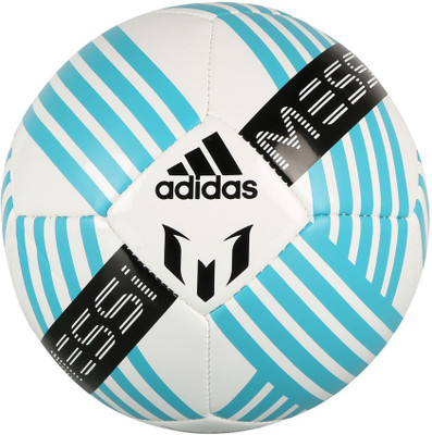 

ADIDAS Messi Mini Glider Football - Size: (Pack of , White, Blue, Black, White;energy aqua and black