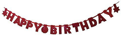 

PARTY PROPZ BIRTHDAY DECORATION/ BUNTING SET OF 1/ RED POLKA DOT PARTY SUPPLY Banner(7 ft, Pack of 1)