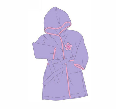 

Bombay Dyeing Lavender Small Bath Robe(ONe 4-6 Years Baby Bathrobe, For: Baby Boys & Baby Girls, Lavender