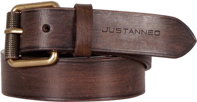 

Justanned Men Casual Brown Genuine Leather Belt