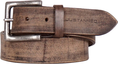 

Justanned Men Casual Brown Genuine Leather Belt