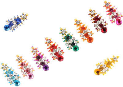 

Instabuyz desingner Forehead Multicolor Bindis(medium)