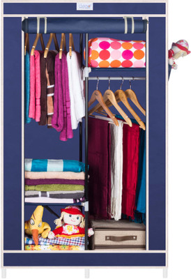 

CbeeSo Carbon Steel Collapsible Wardrobe(Finish Color - Navy Blue)
