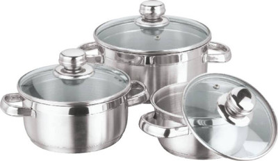 

Vinod Brem-3 Cookware Set(Stainless Steel, 3 - Piece)