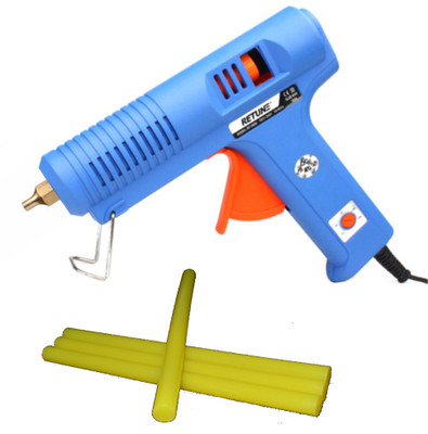 

glun Retune 150 Watt copper Nozzle With 4 Yellow Sticks Multi Adjustable Temperature Corded Glue Gun(11 mm)