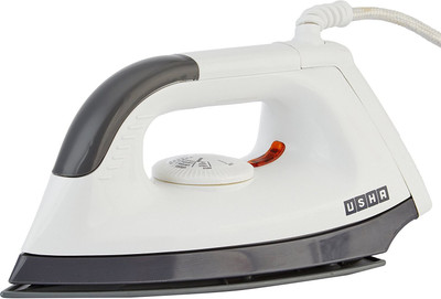 USHA EI 1602 Non Stick Poly Teflon Coated 1000 W Dry Iron(Grey)