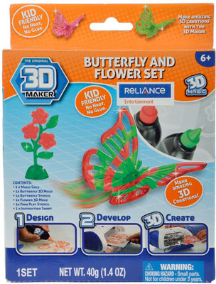 

4M 3D Maker Theme Pack Buterfly Flower Set(Multicolor)