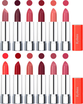 

Rythmx Creamy Matte Lipstick 004(Nude, Maroon, Rose, Radish Maroon, Light Orange, Peach, Orange, Red, Peach, Brick Red, Peach, Magenta, 48 g)