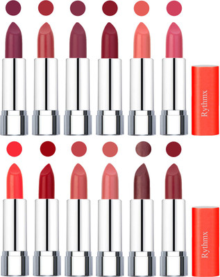 

Rythmx Creamy Matte Lipstick 013(Dark Purple, Coral, Mauve, Radish Maroon, Light Orange, Peach, Orange, Red, Peach, Matelic Peach, Matelic Coffee, Red, 48 g)