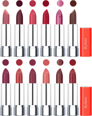 

Rythmx Creamy Matte Lipstick 002(Nude, Maroon, Rose, Orange Red, Light Purple, Brown, Dark Purple, Coral, Mauve, Matelic Peach, Matelic Coffee, Red, 48 g)