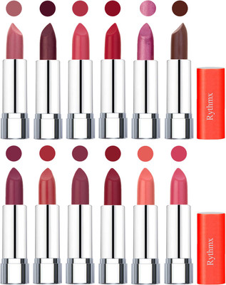 

Rythmx Creamy Matte Lipstick 002(Nude, Maroon, Rose, Orange Red, Light Purple, Brown, Dark Purple, Coral, Mauve, Radish Maroon, Light Orange, Peach, 48 g)