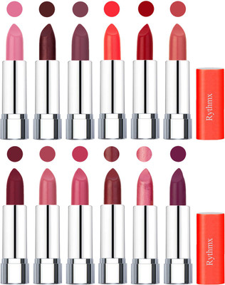 

Rythmx Creamy Matte Lipstick 008(Pink, Cherry, Purple, Orange, Red, Peach, Brick Red, Peach, Magenta, Matelic Mauve, Matelic Pink, Dark Purple, 48 g)