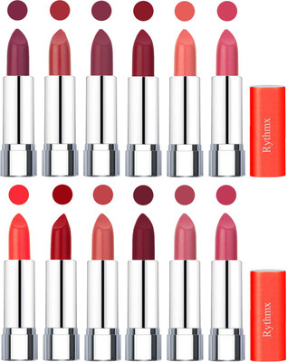 

Rythmx Creamy Matte Lipstick 013(Dark Purple, Coral, Mauve, Radish Maroon, Light Orange, Peach, Orange, Red, Peach, Brick Red, Peach, Magenta, 48 g)