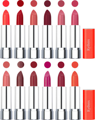 

Rythmx Creamy Matte Lipstick 016(Orange, Red, Peach, Brick Red, Peach, Magenta, Matelic Peach, Matelic Coffee, Red, Dark Pink, Maroon Rebel, Orange)