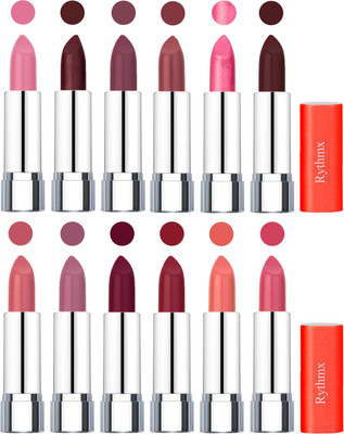 

Rythmx Creamy Matte Lipstick 007(Pink, Cherry, Purple, Nude, Dark Pink, Coffee, Orange Fever, Plum, Maroon, Radish Maroon, Light Orange, Peach, 48 g)