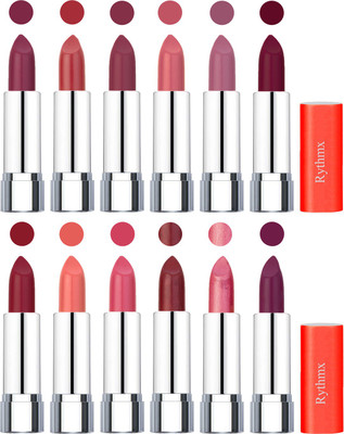 

Rythmx Creamy Matte Lipstick 012(Dark Purple, Coral, Mauve, Orange Fever, Plum, Maroon, Radish Maroon, Light Orange, Peach, Matelic Mauve, Matelic Pink, Dark Purple, 48 g)