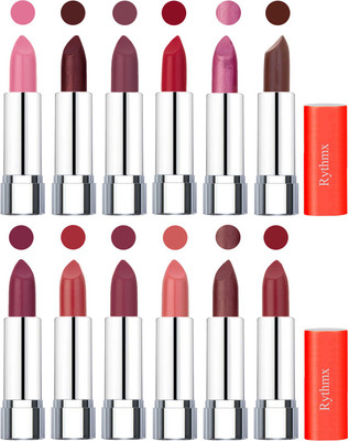 

Rythmx Creamy Matte Lipstick 006(Pink, Cherry, Purple, Orange Red, Light Purple, Brown, Dark Purple, Coral, Mauve, Matelic Peach, Matelic Coffee, Red, 48 g)