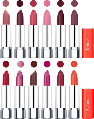 Rythmx Creamy Matte Lipstick 001(Nude, Maroon, Rose, Pink, Cherry, Purple, Orange Red, Light Purple, Brown, Dark Pink, Maroon Rebel, Orange, 48 g)