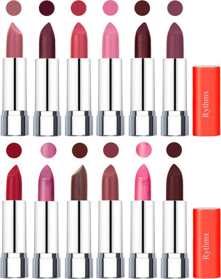 

Rythmx Creamy Matte Lipstick 001(Nude, Maroon, Rose, Pink, Cherry, Purple, Orange Red, Light Purple, Brown, Nude, Dark Pink, Coffee, 48 g)