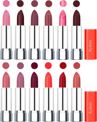 

Rythmx Creamy Matte Lipstick 007(Pink, Cherry, Purple, Nude, Dark Pink, Coffee, Orange Fever, Plum, Maroon, Orange, Red, Peach, 48 g)