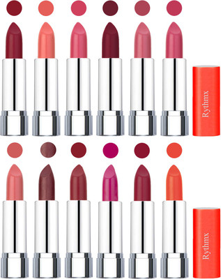 

Rythmx Creamy Matte Lipstick 016(Radish Maroon, Light Orange, Peach, Brick Red, Peach, Magenta, Matelic Peach, Matelic Coffee, Red, Dark Pink, Maroon Rebel, Orange, 48 g)