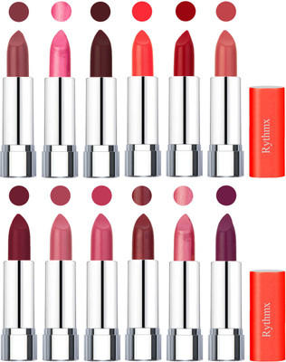 

Rythmx Creamy Matte Lipstick 015(Nude, Dark Pink, Coffee, Orange, Red, Peach, Brick Red, Peach, Magenta, Matelic Mauve, Matelic Pink, Dark Purple, 48 g)