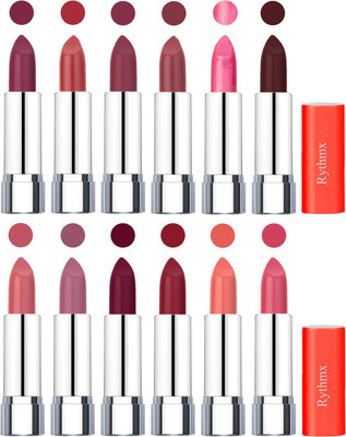 

Rythmx Creamy Matte Lipstick 011(Dark Purple, Coral, Mauve, Nude, Dark Pink, Coffee, Orange Fever, Plum, Maroon, Radish Maroon, Light Orange, Peach, 48 g)