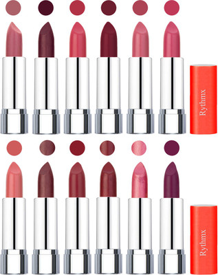 

Rythmx Creamy Matte Lipstick 005(Nude, Maroon, Rose, Brick Red, Peach, Magenta, Matelic Peach, Matelic Coffee, Red, Matelic Mauve, Matelic Pink, Dark Purple, 48 g)