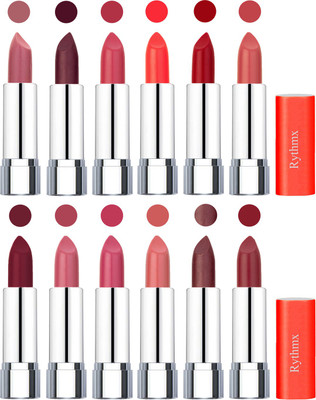 

Rythmx Creamy Matte Lipstick 004(Nude, Maroon, Rose, Orange, Red, Peach, Brick Red, Peach, Magenta, Matelic Peach, Matelic Coffee, Red, 48 g)