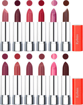 

Rythmx Creamy Matte Lipstick 001(Nude, Maroon, Rose, Orange Red, Light Purple, Brown, Dark Purple, Coral, Mauve, Nude, Dark Pink, Coffee, 48 g)