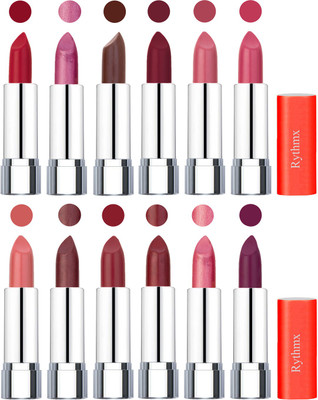 

Rythmx Creamy Matte Lipstick 011(Orange Red, Light Purple, Brown, Brick Red, Peach, Magenta, Matelic Peach, Matelic Coffee, Red, Matelic Mauve, Matelic Pink, Dark Purple)