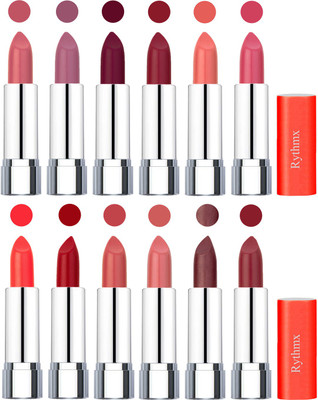 

Rythmx Creamy Matte Lipstick 015(Orange Fever, Plum, Maroon, Radish Maroon, Light Orange, Peach, Orange, Red, Peach, Matelic Peach, Matelic Coffee, Red, 48 g)
