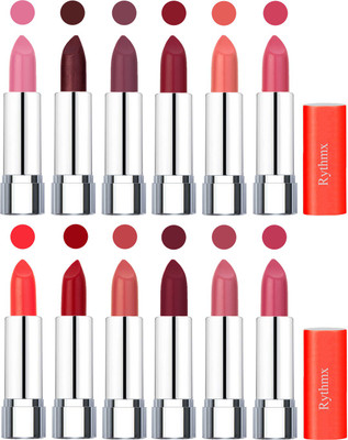 

Rythmx Creamy Matte Lipstick 008(Pink, Cherry, Purple, Radish Maroon, Light Orange, Peach, Orange, Red, Peach, Brick Red, Peach, Magenta, 48 g)